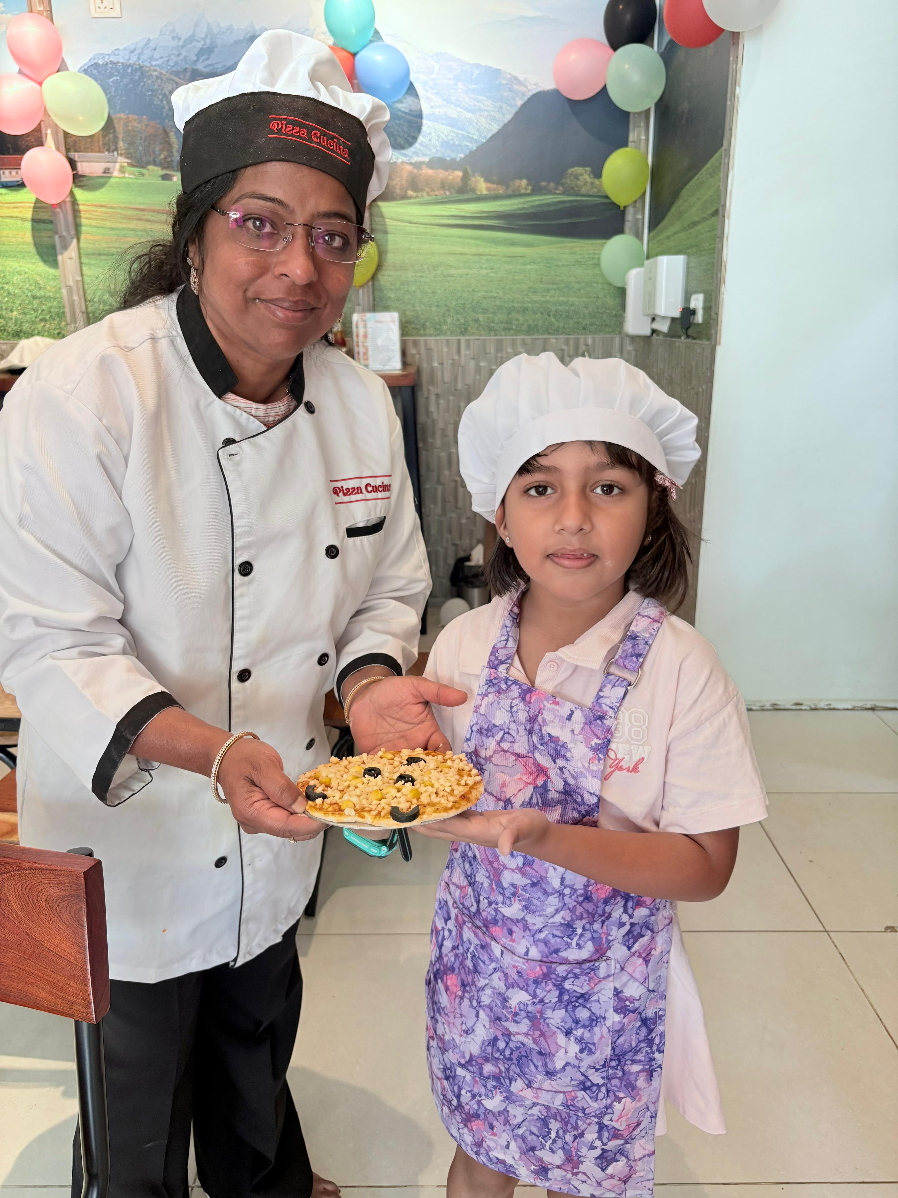 Chef and Child Making Pizza